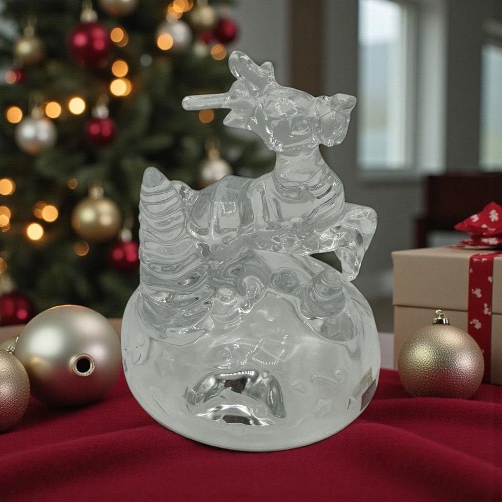 Cristal d’Arques Paris 24% Lead Crystal Deer Figurine – Vintage French